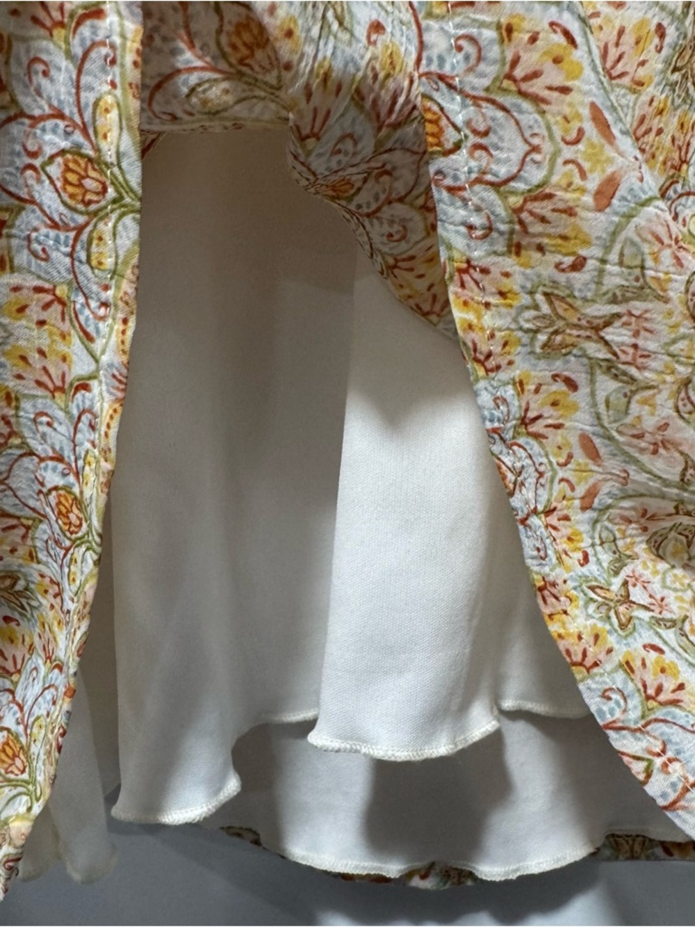 Show Me Your MuMu Pale Yellow Paisley V-Neck Blouse - Picture 5 of 11